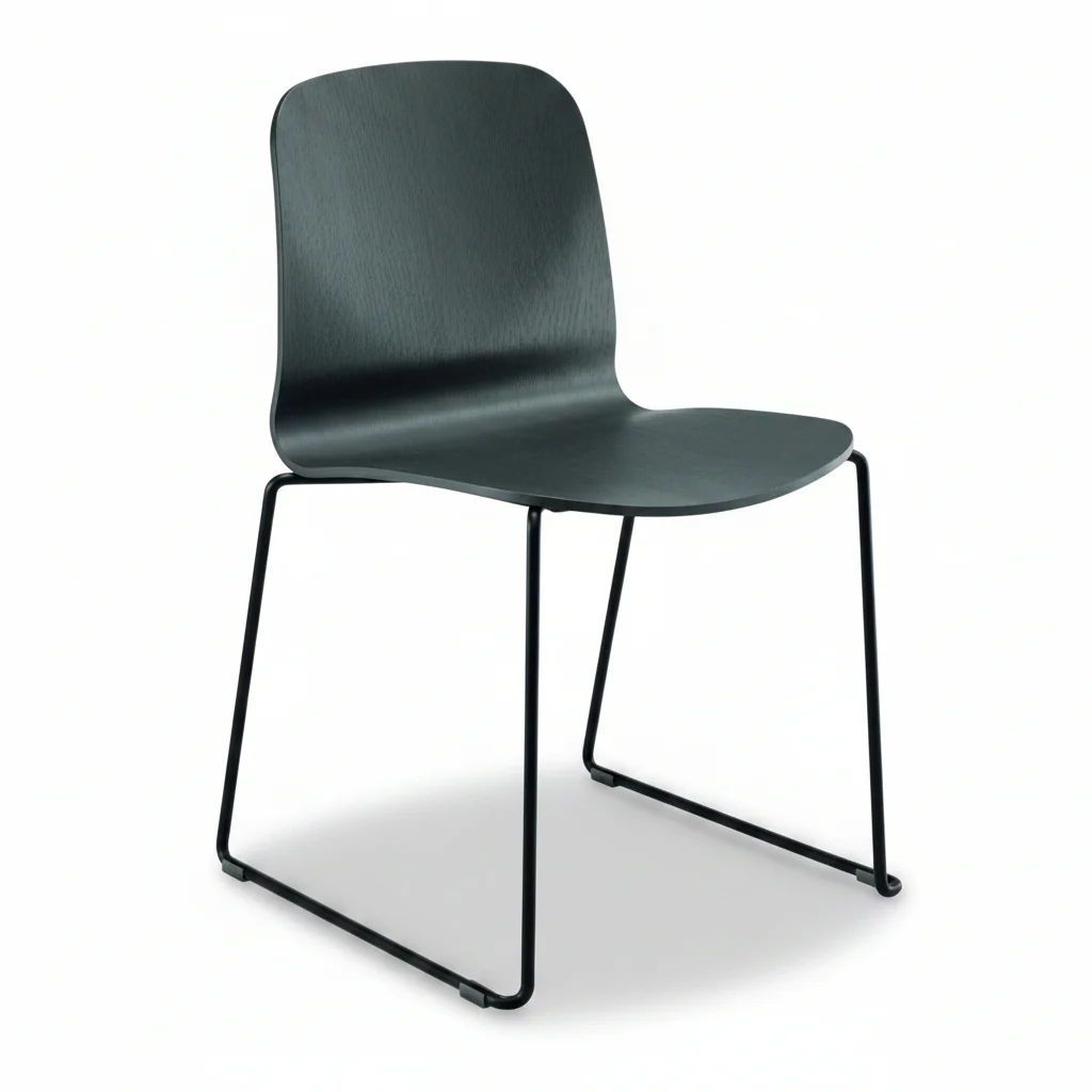 Liu S M LG_T Sled Base Stack Chair by Midj