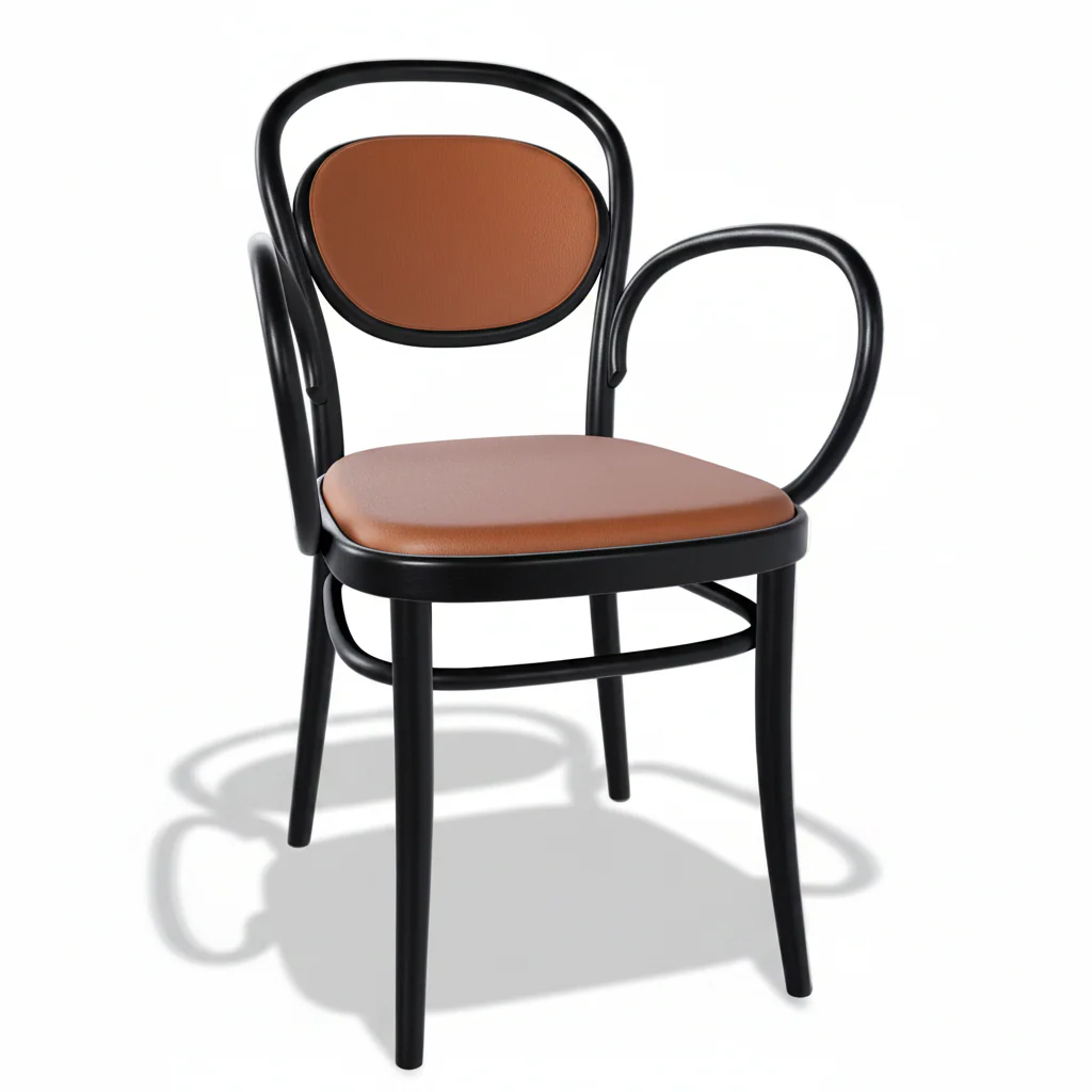 Michael Thonet No. 20 Bentwood Armchair by Ton (Upholstered Seat and Back)