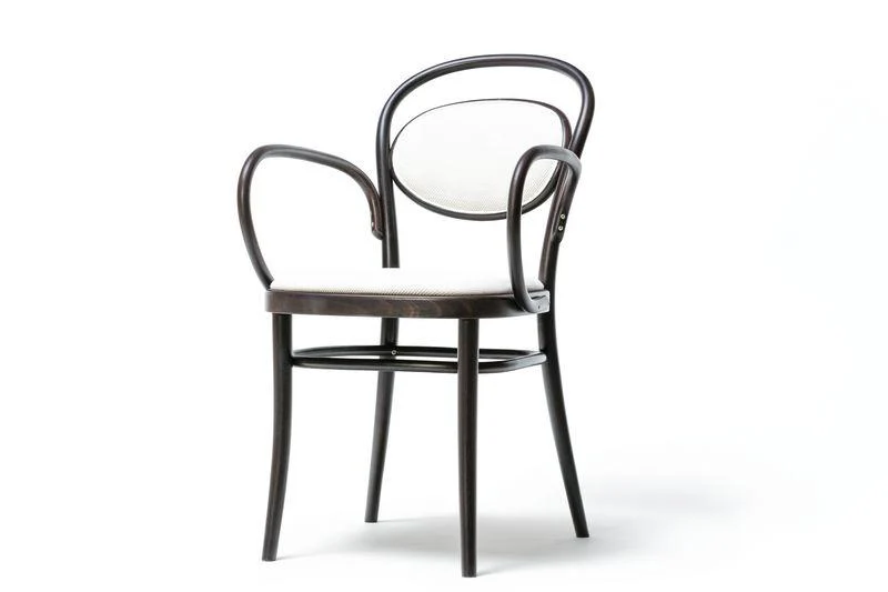 Michael Thonet No. 20 Bentwood Armchair by Ton (Upholstered Seat and Back) - Image 5