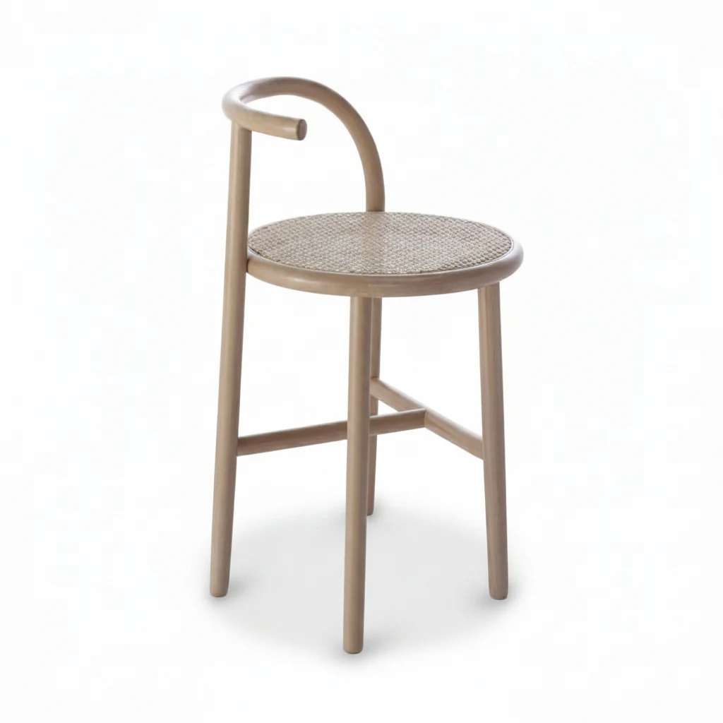 Nendo Single Curve Bentwood Stool by GTV
