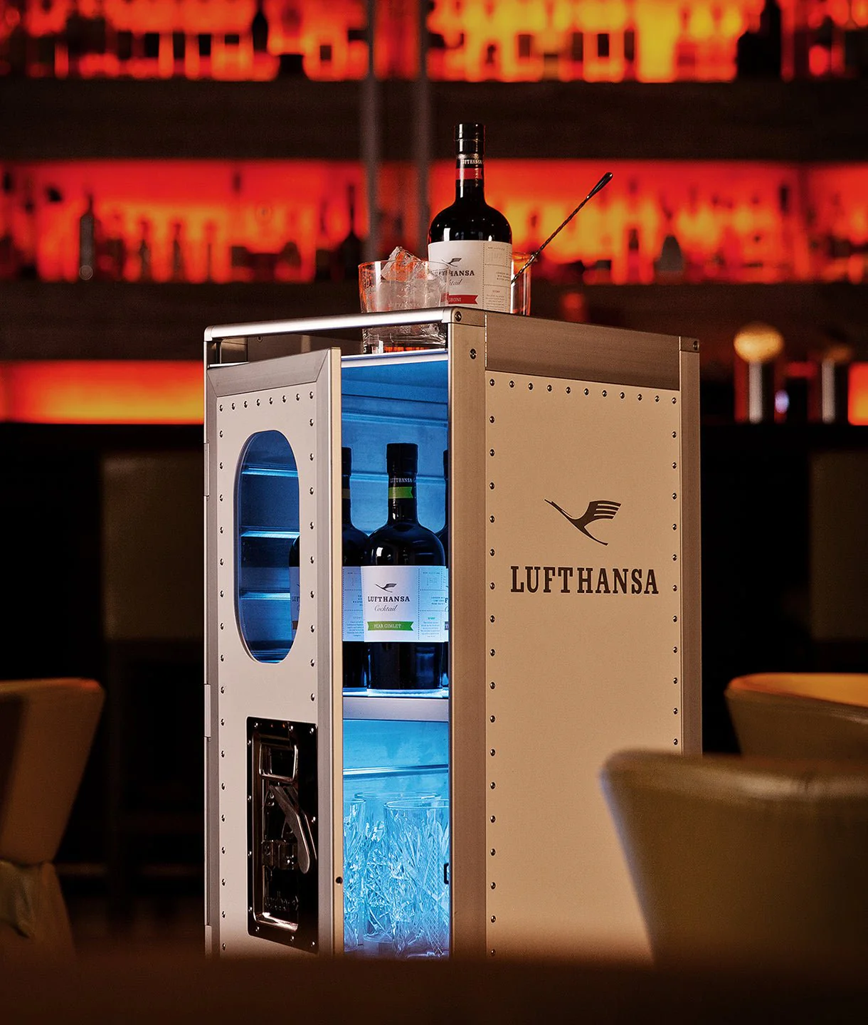 Rivet Rocker Lufthansa Retro Airplane Trolley by Bordbar - Image 5