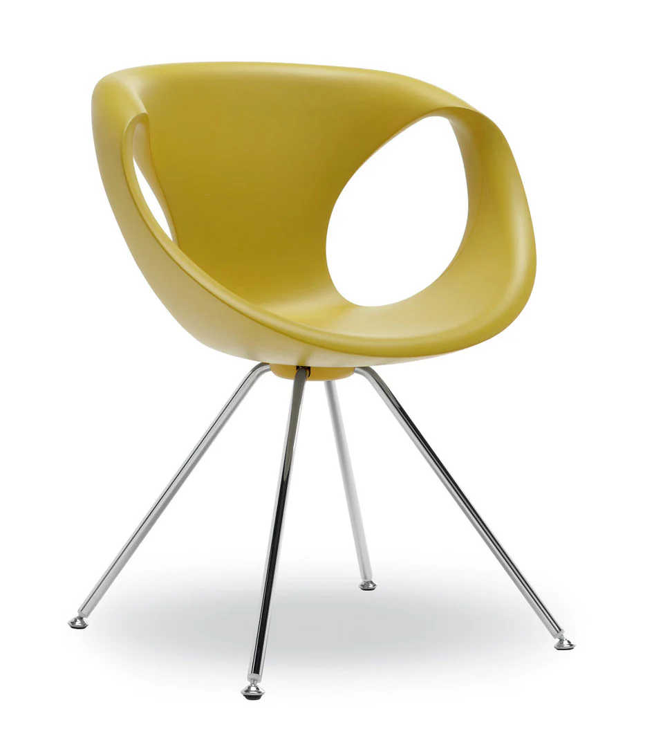 Up Soft Touch Chair with Metal Base 907.01 by Tonon