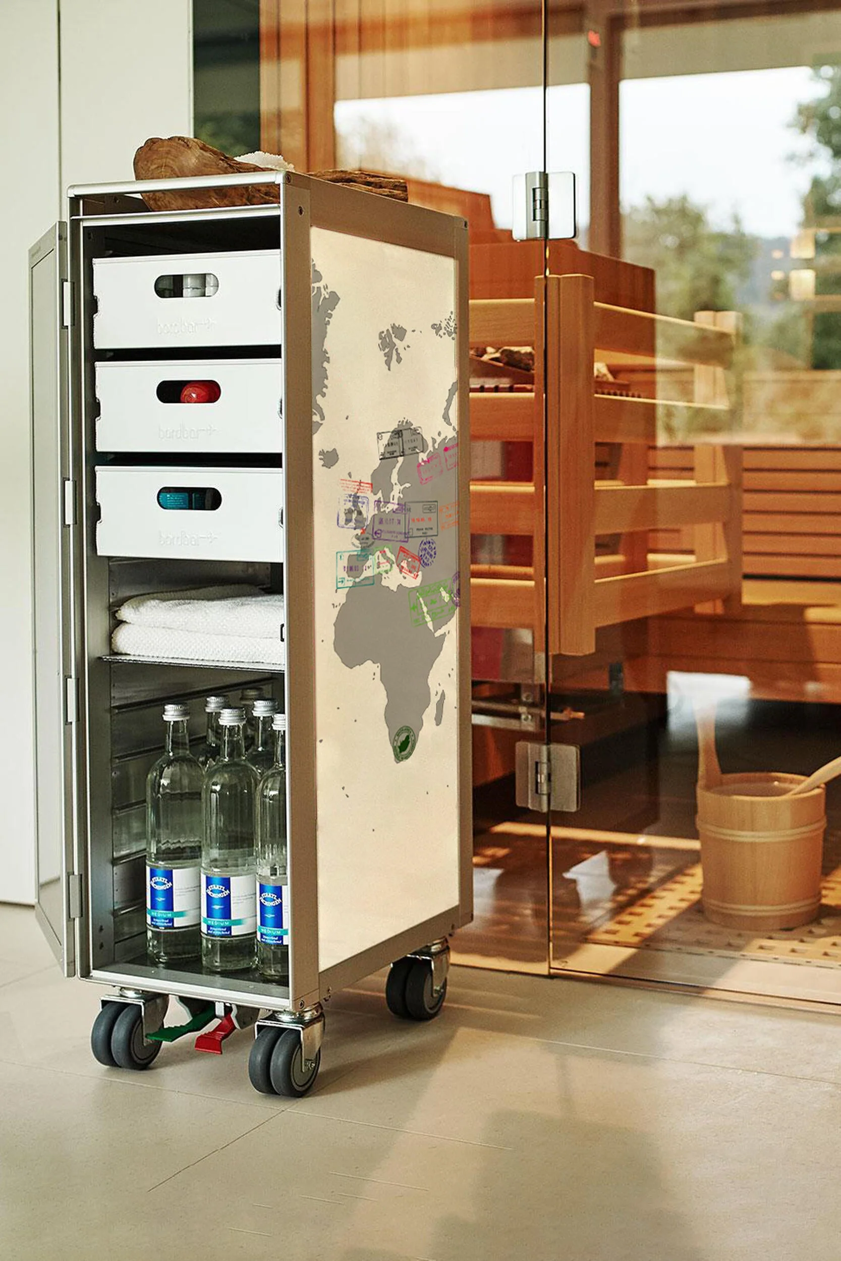 Worldmap Airplane Trolley by Bordbar - Image 8